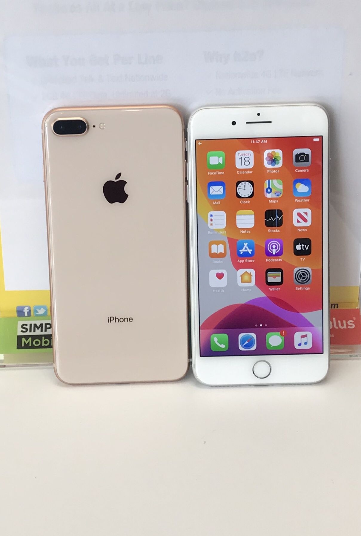iPhone 8 Plus 64GB Unlocked Excellent Condition $299 Each