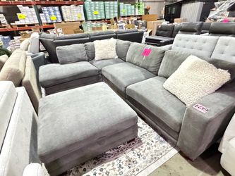 Grey fabric sectional from Costco