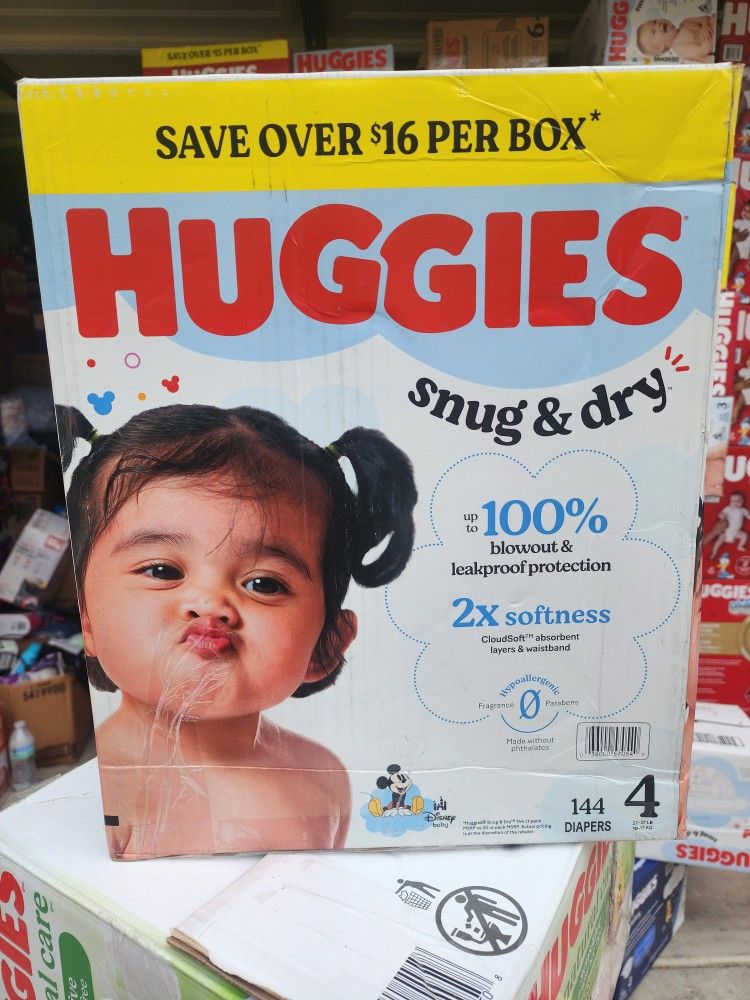 Huggies 4 $30 Each Box.