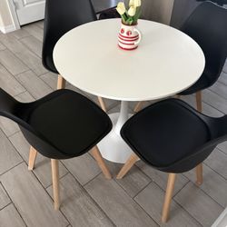 Dining table and chairs