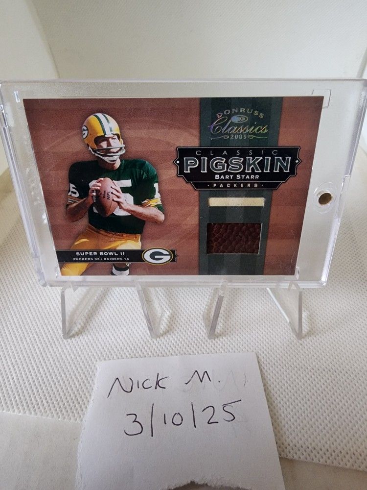 Bart Starr Super Bowl Used 2005 Donruss PRICE DROP
