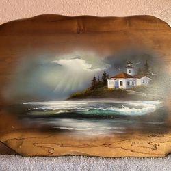Scenic Painting On Wood