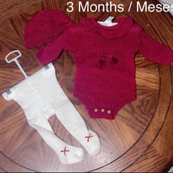 3-6 Months Baby Girl Bodysuits With Hats And Stockings