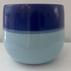 Blue Planting Ceramic Pot Jug For Plants Vase Planter Medium Size 