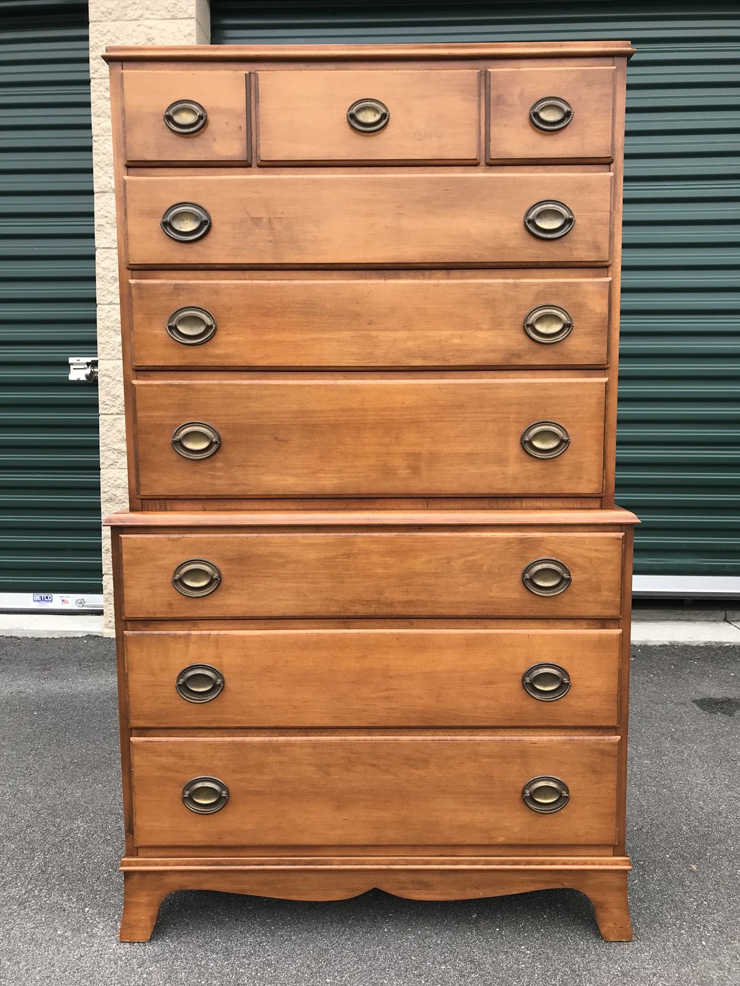 58” Tall 9-Drawer Solid Maple Chest / Dresser