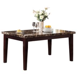 Dining Table, Faux Marble Top