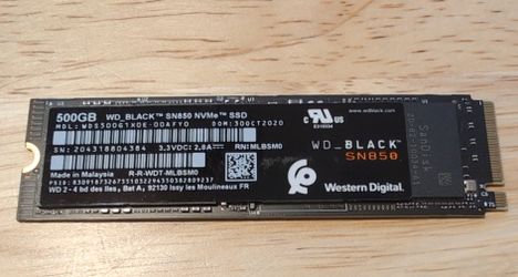 WD_BLACK SN850 NVMe M.2 2280 500GB PCIe 4