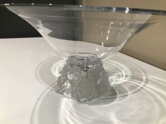 Flower glass bowl