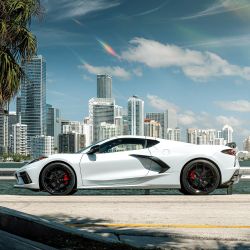 19/20" VOSSEN HF5 BLACK 19X8.5 20X11 CONCAVE WHEELS RIMS FITS CHEVY CORVETTE C8