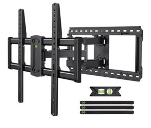 USX MOUNT Full Motion TV Wall Mount for Large TVs 42-97 Inch up to 150 lbs, Wall Mount TV Bracket with Swivel and Tilt, Fits 16",18", 24" Wood Studs, 