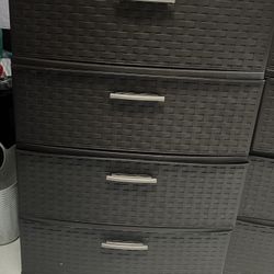Sterilite Adult Plastic 4 Drawer Wide Weave Tower Espresso: