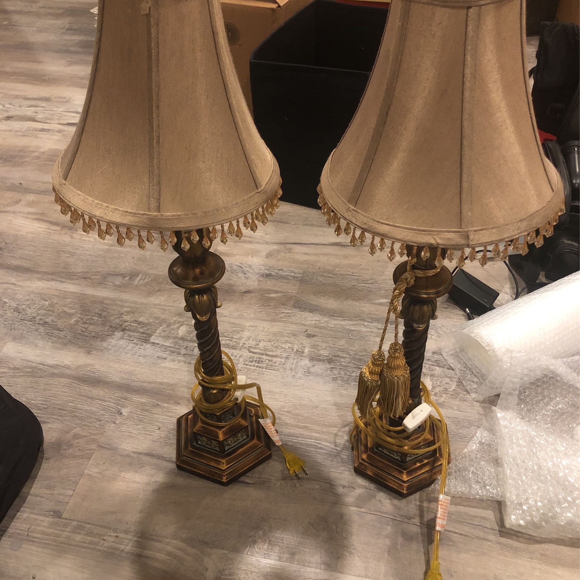 2 Antique Bedside Lamps