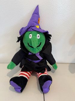 Vintage Halloween Witch Stuffed Plush Toy