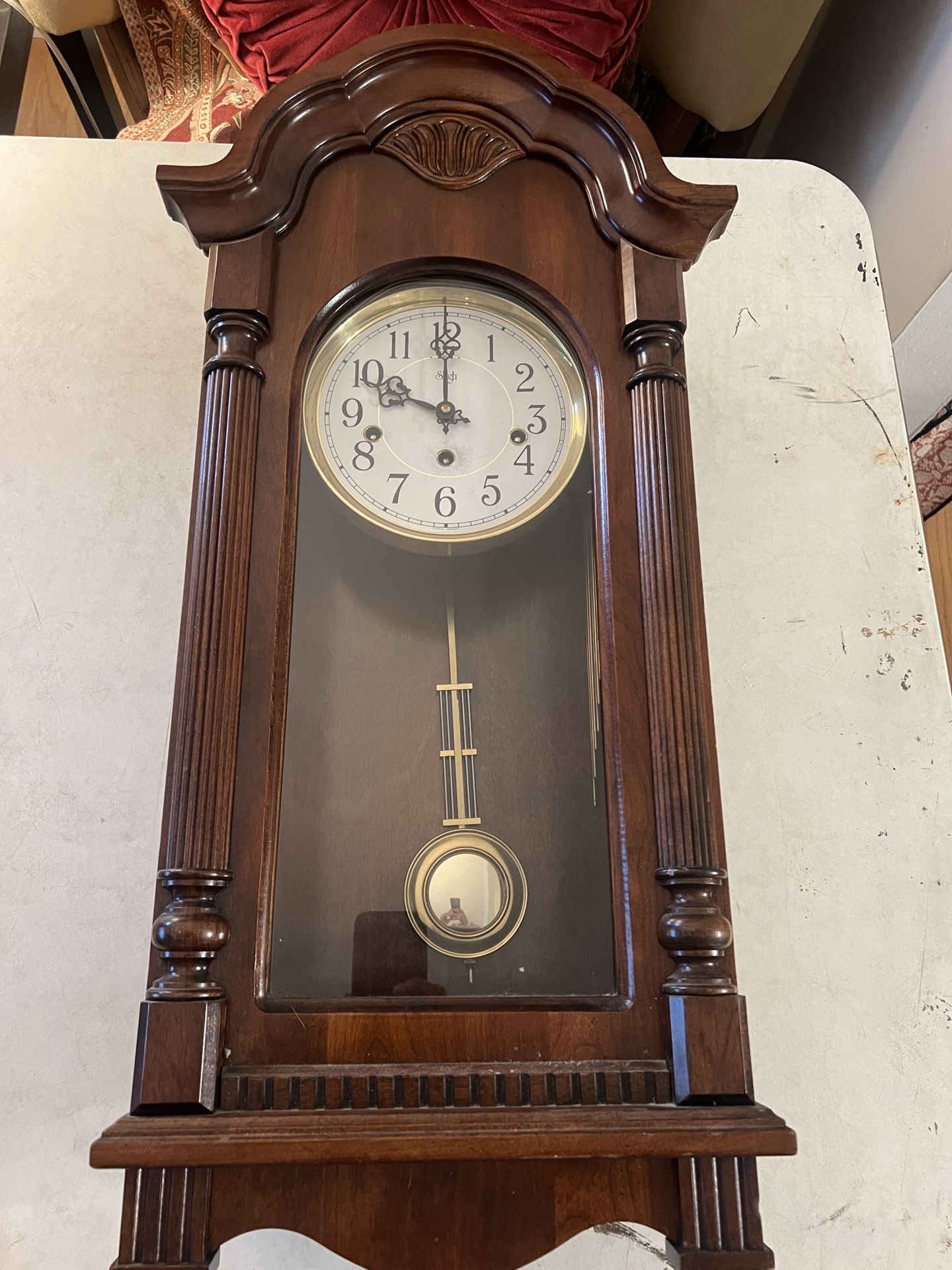 Sligh Wall Hung Grandfather Clock