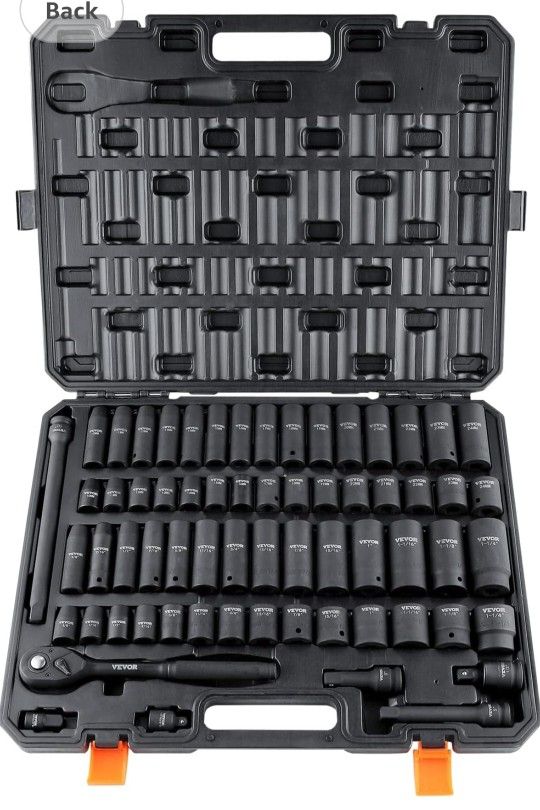 1/2 Impact Socket Set, 65 Piece