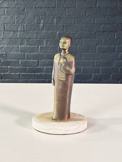 Egyptian Style Brass & Marble Figurative Sculpture
- Delivery Available