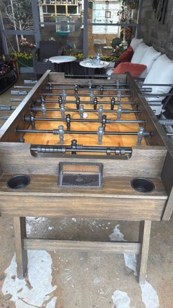 Foosball Table with Cup Holders