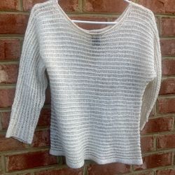 XS Sheer Knit Sweater by Ann Taylor
