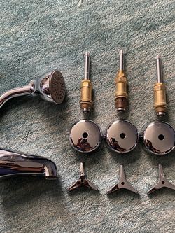 TPC TL3-KIT; American Standard; 3 metal handle cross tract line bath old valve rebuild kit trim and cartridge; in Chrome