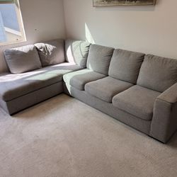 Grey Queen Fold Out Sectional $150