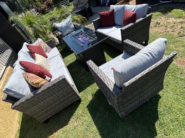 Brand New Patio Outdoor Furniture Set With Fire Pit