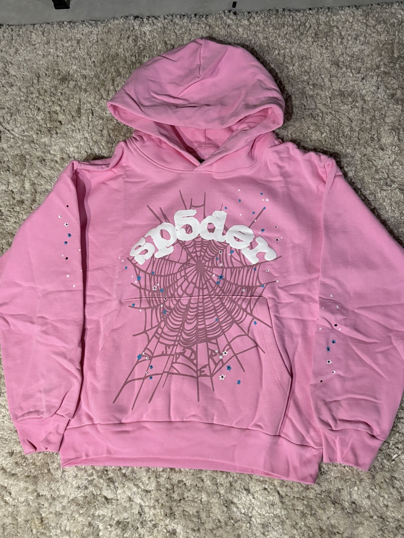 Light Pink Web Sp5der Hoodie