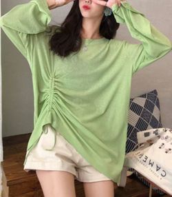 Brand New Light Green Summer Blouse -M-