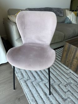 Urban Outfitters Pink Velvet Chair