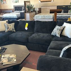 3pc Black Sectional