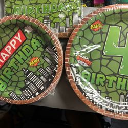 Ninja Turtle Themed Party Supplies 4th Birthday