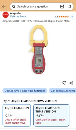 ACDC 100 TRMS AMPROBE ACD-100 TRMS CLAMPM $125