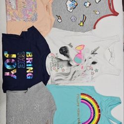 6 shirts Girls Size 7-8 