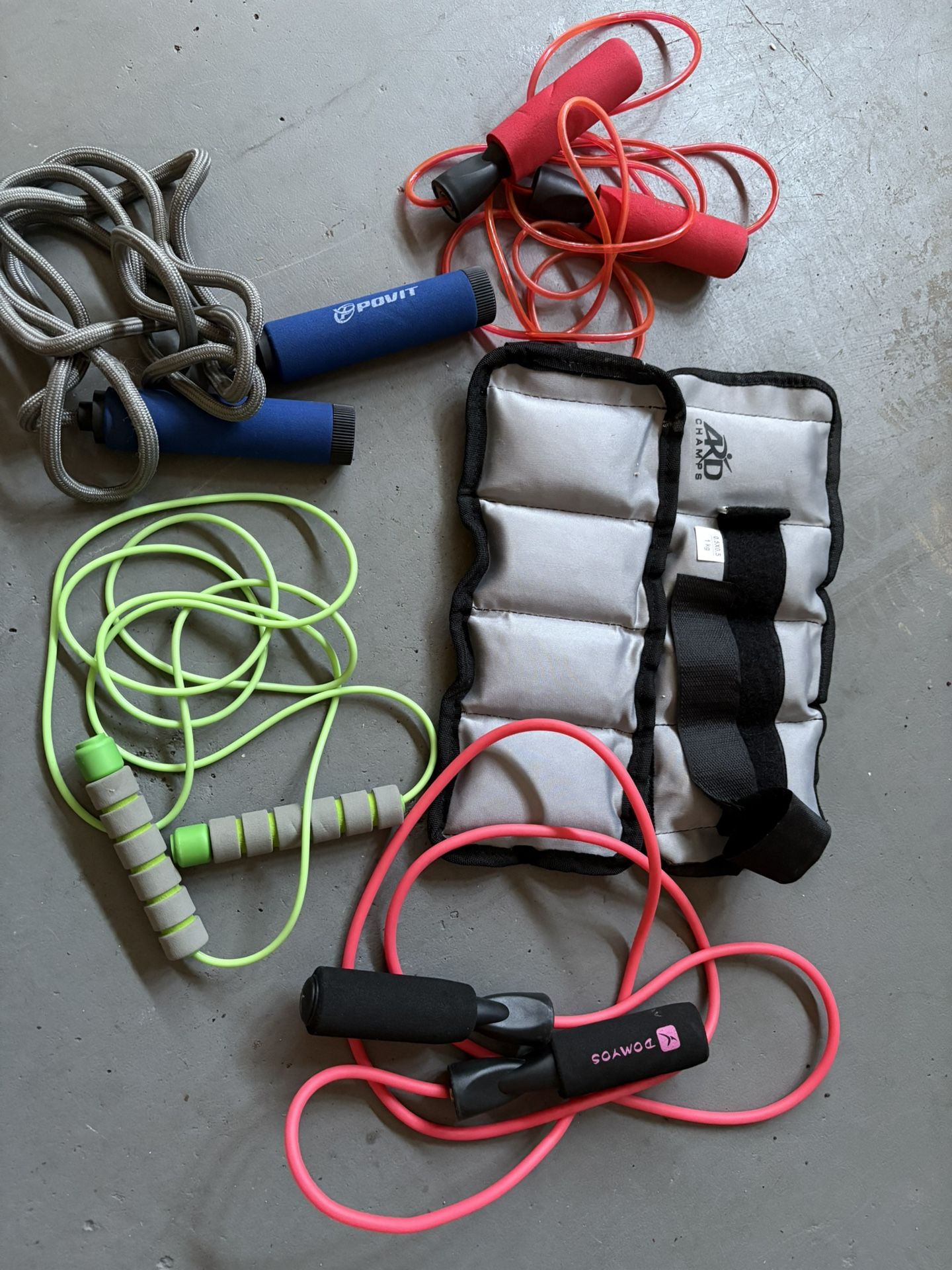 Four Jump Rope And Angle Weights