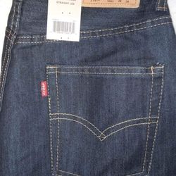 NWT Boys Sz 16 Reg/28x28 514 Levis Straight Leg Dark Wash in Perfect Condition