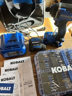 Kobalt impact drill w/ accessories NEW