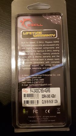 Gskill ddr4 4gb laptop nemory