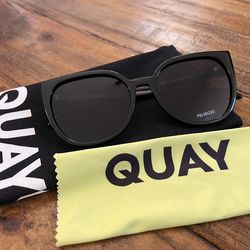 Quay Sunglasses (Black StayCation -Polarized)