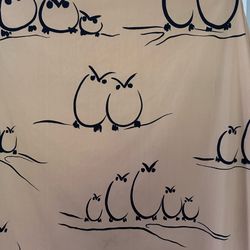 Vintage 70s Springmaid OWLS WHOO? Alex West Black Tan King fitted sheet