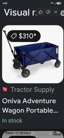 Oniva Adventure Wagon Portable Utility Wagon Navy Blue beach kid pet ice cooler stroller tote dolly game day camping laundry