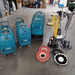 Commercial Carpet & Floor Cleaning Equipment – Tennant Machines + Buffers (Complete Setup) OBO