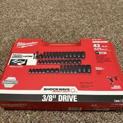 Milwaukee 43 Pc. Impact Socket Set 3/8 In. Drive