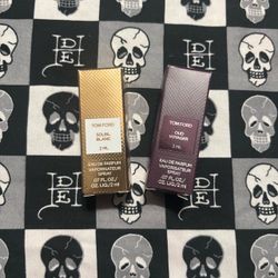 Tom Ford Sample Eau de Parfum Spray Soleil Blanc and Oud Voyager Bundle