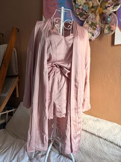 3 piece silk pajama set size Large NEW WITH TAGS