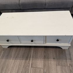 Pottery Barn White Coffee Table
