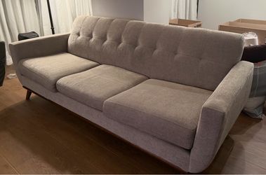 Modern 3-Seat Sofa – Light Beige/Cream – $449