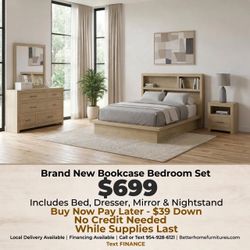 $39 Down New Bedroom set| Finance Available No Credit Checks| While Supplies Lasts.