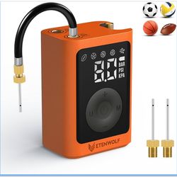 ETENWOLF P300 Plus Ball Pump, Electric Basketball Pump Inflation and Deflation, with 3200 mAh Rechargeable Battery, Air Pump for All Sports Balls