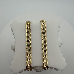 Manilla 14K Oro Sólido Corte de Brillo – No es Baño