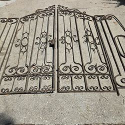 Antique Wrought Iron Gate Set