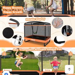 6 Foot Kids Trampoline With Swing
